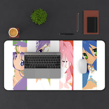 Load image into Gallery viewer, Lucky Star Konata Izumi, Kagami Hiiragi, Tsukasa Hiiragi, Miyuki Takara Mouse Pad (Desk Mat) With Laptop