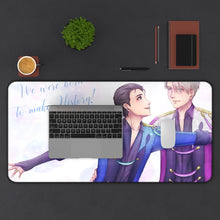 Load image into Gallery viewer, Yuri!!! On Ice Mouse Pad (Desk Mat) With Laptop