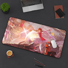 Load image into Gallery viewer, Cardcaptor Sakura Sakura Kinomoto, Tomoyo Daidouji, Keroberos Mouse Pad (Desk Mat) On Desk