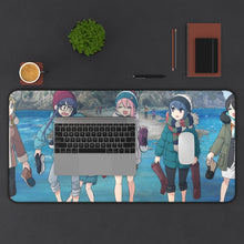 Load image into Gallery viewer, Laid-Back Camp Mouse Pad (Desk Mat) With Laptop