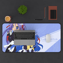 Load image into Gallery viewer, Lucky Star Konata Izumi, Kagami Hiiragi Mouse Pad (Desk Mat) With Laptop