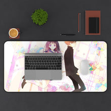Load image into Gallery viewer, Eru Chitanda And Hōtarō Oreki Mouse Pad (Desk Mat) With Laptop
