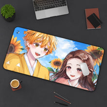 Load image into Gallery viewer, Nezuko Kamado Zenitsu Agatsuma Mouse Pad (Desk Mat) On Desk