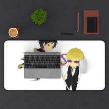 Load image into Gallery viewer, Durarara!! Izaya Orihara, Shizuo Heiwajima Mouse Pad (Desk Mat) With Laptop