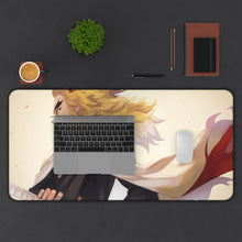 Load image into Gallery viewer, Kyojuro Rengoku Mouse Pad (Desk Mat) With Laptop
