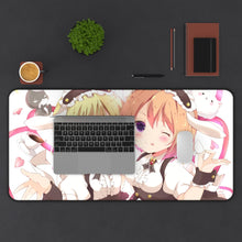 Load image into Gallery viewer, Is The Order A Rabbit? Mouse Pad (Desk Mat) With Laptop