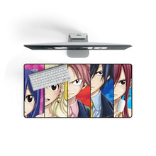 Load image into Gallery viewer, Fairy Tail Natsu Dragneel, Erza Scarlet, Gray Fullbuster, Lucy Heartfilia, Wendy Marvell Mouse Pad (Desk Mat) On Desk