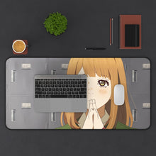 Load image into Gallery viewer, Anime Orange Mouse Pad (Desk Mat) With Laptop