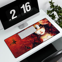 Load image into Gallery viewer, Anime Girl and Butterfly Mouse Pad (Desk Mat) With Laptop