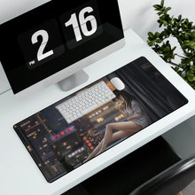 Load image into Gallery viewer, Anime Girl Drinking with Cat Mouse Pad (Desk Mat)