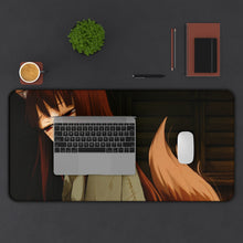 Load image into Gallery viewer, Spice And Wolf Mouse Pad (Desk Mat) With Laptop
