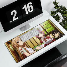 Load image into Gallery viewer, Asuna, Lisbeth and Kirito Mouse Pad (Desk Mat) With Laptop