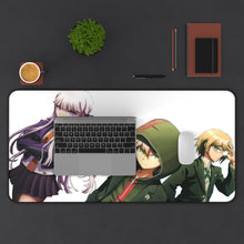 Load image into Gallery viewer, Kyoko, Makoto and Byakuya Mouse Pad (Desk Mat) With Laptop