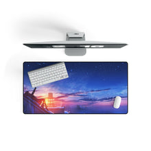 Load image into Gallery viewer, Girl on top of the roof over sunset and starry sky Mouse Pad (Desk Mat) On Desk
