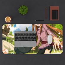 Load image into Gallery viewer, Spice And Wolf Mouse Pad (Desk Mat) With Laptop