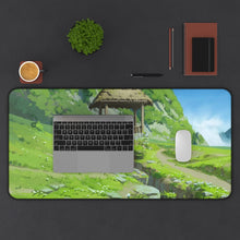 Load image into Gallery viewer, Small well on a grassy hillside Mouse Pad (Desk Mat) With Laptop