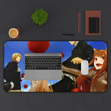 Load image into Gallery viewer, Spice And Wolf Mouse Pad (Desk Mat) With Laptop