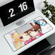 Load image into Gallery viewer, Magical Girl Lyrical Nanoha Mouse Pad (Desk Mat) With Laptop