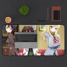 Load image into Gallery viewer, Boku Wa Tomodachi Ga Sukunai Sena Kashiwazaki, Yozora Mikazuki, Rika Shiguma Mouse Pad (Desk Mat) With Laptop