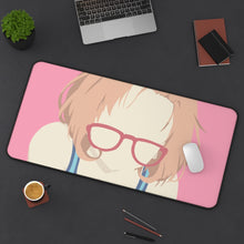 Load image into Gallery viewer, mirai kuriyama kyoukai no kanata minimalist v2 Mouse Pad (Desk Mat) With Laptop