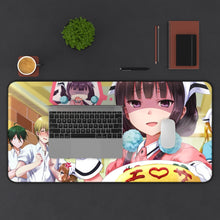 Load image into Gallery viewer, Blend S Maika Sakuranomiya, Kaho Hinata, Mafuyu Hoshikawa, Dino, Kouyou Akizuki Mouse Pad (Desk Mat) With Laptop