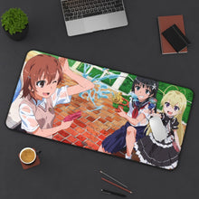 Load image into Gallery viewer, A Certain Scientific Railgun Mikoto Misaka, Ruiko Saten Mouse Pad (Desk Mat) On Desk