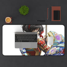 Load image into Gallery viewer, Gorgeous Butterfly: Young Nobunaga Mouse Pad (Desk Mat) With Laptop