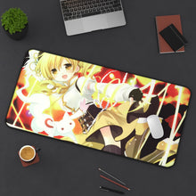 Load image into Gallery viewer, Puella Magi Madoka Magica Mami Tomoe, Kyuubey Mouse Pad (Desk Mat) On Desk