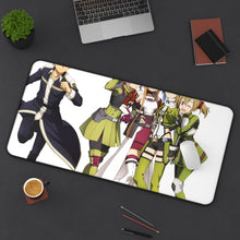 Load image into Gallery viewer, Sword Art Online Kazuto Kirigaya, Asuna Yuuki, Rika Shinozaki Mouse Pad (Desk Mat) On Desk