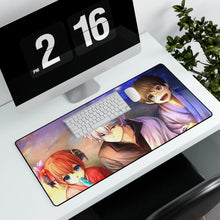 Load image into Gallery viewer, Gintama Gintoki Sakata, Kagura, Shimura Shinpachi Mouse Pad (Desk Mat) With Laptop