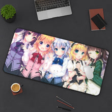 Load image into Gallery viewer, Gochuumon Group Mouse Pad (Desk Mat) With Laptop