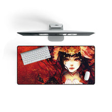 Load image into Gallery viewer, Anime Girl and Butterfly Mouse Pad (Desk Mat) On Desk
