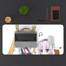 Load image into Gallery viewer, Miss Kobayashi's Dragon Maid Kanna Kamui, Kobayashi San Chi No Maid Dragon, Tohru Mouse Pad (Desk Mat) With Laptop