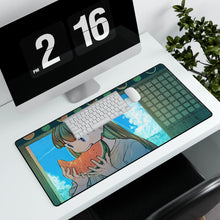Load image into Gallery viewer, Anime Girl Eating a Watermelon Mouse Pad (Desk Mat) With Laptop