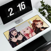 Load image into Gallery viewer, Guilty Crown Inori Yuzuriha, Ayase Shinomiya, Tsugumi Mouse Pad (Desk Mat) With Laptop