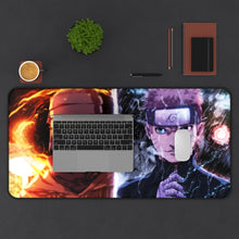 Load image into Gallery viewer, Sasuke (Moon Of Six Paths) and Naruto (Sun Of Six Paths) Mouse Pad (Desk Mat) With Laptop