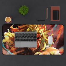 Load image into Gallery viewer, Kyojuro Rengoku Mouse Pad (Desk Mat) With Laptop