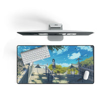 Load image into Gallery viewer, Girl on the stairs with a cat Mouse Pad (Desk Mat) On Desk