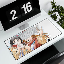 Load image into Gallery viewer, Nisekoi Chitoge Kirisaki, Kosaki Onodera Mouse Pad (Desk Mat) With Laptop