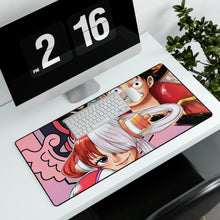 Load image into Gallery viewer, Uta and Luffy One Piece Red Mouse Pad (Desk Mat)