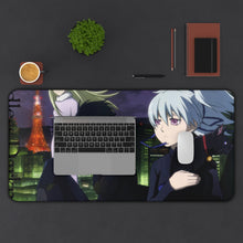 Load image into Gallery viewer, Darker Than Black Hei, Yin, Amber Mouse Pad (Desk Mat) With Laptop