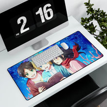Load image into Gallery viewer, Armin, Eren and Mikasa reading a book Mouse Pad (Desk Mat)