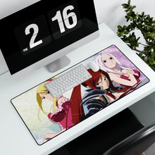 Load image into Gallery viewer, Fairy Tail Erza Scarlet, Lucy Heartfilia Mouse Pad (Desk Mat) With Laptop
