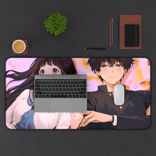 Load image into Gallery viewer, Hyouka Eru Chitanda Mouse Pad (Desk Mat) With Laptop