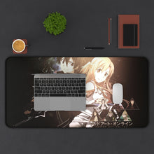 Load image into Gallery viewer, Asuna and Kirito (Sword Art Online) Mouse Pad (Desk Mat) With Laptop