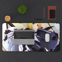 Load image into Gallery viewer, Infinite Stratos Charlotte Dunois, Laura Bodewig Mouse Pad (Desk Mat) With Laptop