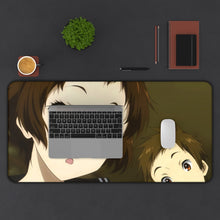 Load image into Gallery viewer, Satoshi Fukube And Mayaka Ibara Faces Mouse Pad (Desk Mat) With Laptop