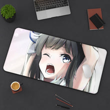 Load image into Gallery viewer, Is It Wrong To Try To Pick Up Girls In A Dungeon? Mouse Pad (Desk Mat) On Desk