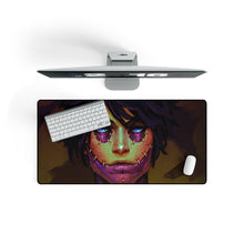 Load image into Gallery viewer, Woman with Gold Stitches on her Face Mouse Pad (Desk Mat) On Desk