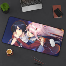 Load image into Gallery viewer, Zero Two,Hiro Mouse Pad (Desk Mat) On Desk